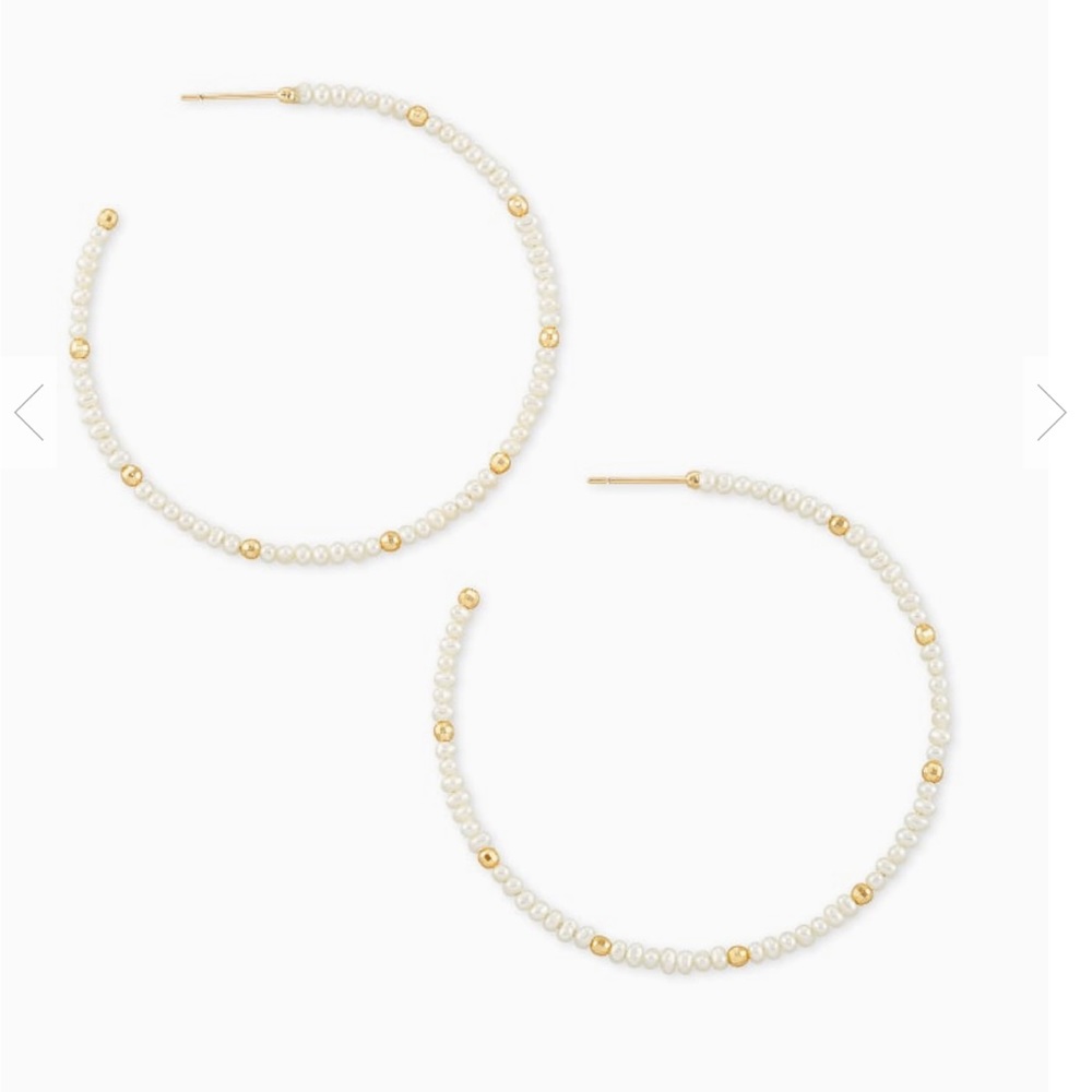 Kendra Scott Scarlet Hoops in Pearl